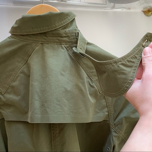 J.Crew Green/Olive Trench Coat - Picture 6 of 10